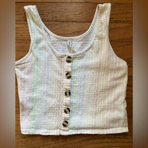 MUDD Crop Tank with button detail | Size XS